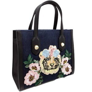 Gucci Tiger Embroidery Flower Motif Handbag Shoulder Bag on